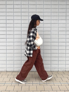 「アイテム（キャップ）」を使った、TARÖSUKEさん（キッズ・150cm）の秋コーディネート