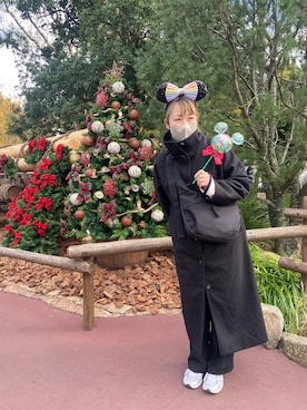 「Auntie Rosa Holiday（アンティローザホリデー）のアイテム（ニット/セーター）」を使った、YUMIKOさん（レディース・164cm）の冬コーディネート