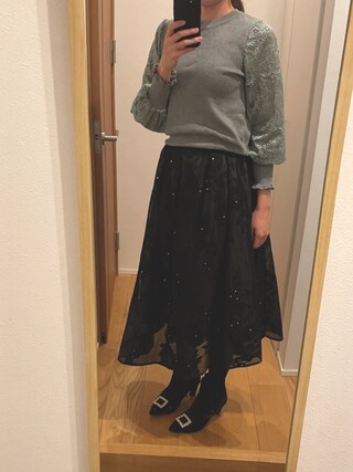 cawaii（カワイイ）の「煌く蛍スカート(ブラック)（スカート