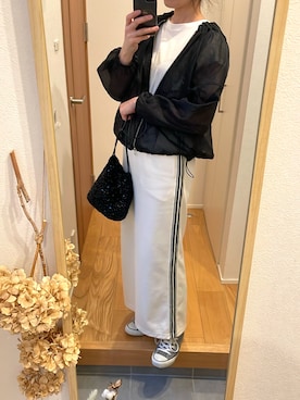 「しまむら（シマムラ）のアイテム（ブルゾン）」を使った、KENIIさん（レディース・167cm）の春コーディネート