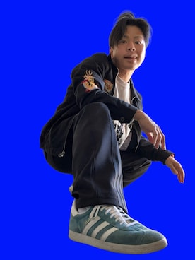 「アイテム（ミリタリージャケット）」を使った、かたやんさん（メンズ・165cm）の冬コーディネート