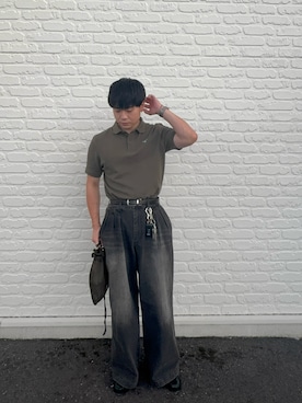 「アイテム（ポロシャツ）」を使った、きょんさん（メンズ・172cm）の秋コーディネート