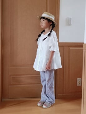 「アイテム（サンダル）」を使った、あいりさん（キッズ・122cm）の夏コーディネート