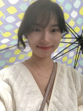 「no brand（ノーブランド）のアイテム（ノーカラージャケット）」を使った、Jinさん（レディース・167cm）の秋コーディネート