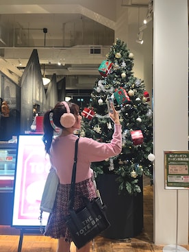 「アイテム（その他ヘアアクセサリー）」を使った、　YUMIさん（レディース・158cm）の冬コーディネート