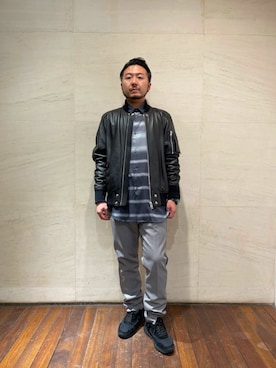 「DIESEL（ディーゼル）のアイテム（ブルゾン）」を使った、yuuutさん（メンズ・169cm）の秋コーディネート