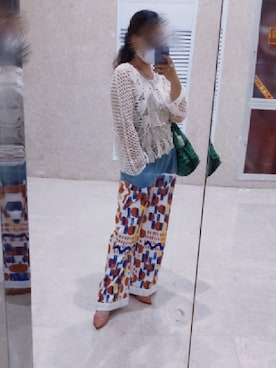 「アイテム（チノパンツ、その他）」を使った、熊圆滚滚さん（レディース・155cm）の冬コーディネート