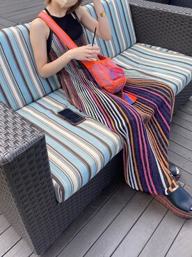 「アイテム（ワンピース、その他）」を使った、アリサさん（レディース・155cm）の夏コーディネート