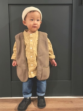 「CIAOPANIC TYPY（チャオパニックティピー）のアイテム（その他アウター）」を使った、ＯＴＯ ☺︎ ‬ＲＩＲＩさん（キッズ・80cm）の冬コーディネート