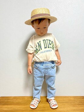 「アイテム（その他）」を使った、ＯＴＯ ☺︎ ‬ＲＩＲＩさん（キッズ・80cm）の夏コーディネート