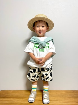 「アイテム（その他）」を使った、ＯＴＯ ☺︎ ‬ＲＩＲＩさん（キッズ・80cm）の夏コーディネート