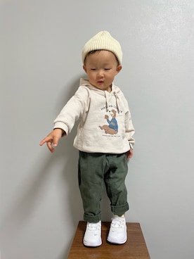 「NIKE」｜「アイテム（ラッピングキット）」を使った、ＯＴＯ ☺︎ ‬ＲＩＲＩさん（キッズ・80cm）の春コーディネート