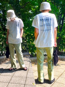 「CANAL JEAN（キャナルジーン）のvia j(ヴィアジェイ) ゴムソール紐サンダル（サンダル）」を使った、ゆりさん（レディース・154cm）の夏コーディネート