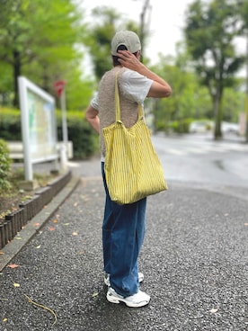 「LAKOLE（ラコレ）のタウンフォトTEE / 127795（Tシャツ/カットソー）」を使った、ゆりさん（レディース・154cm）の夏コーディネート