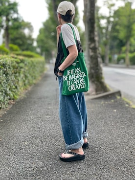 「CIAOPANIC TYPY（チャオパニックティピー）のアイテム（帽子）」を使った、ゆりさん（レディース・154cm）の夏コーディネート