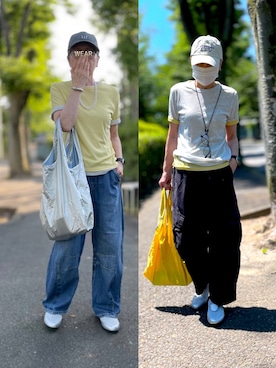 「GAP（ギャップ）のアイテム」を使った、ゆりさん（レディース・154cm）の春コーディネート