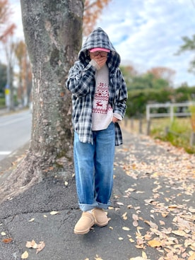 「アイテム（トップス）」を使った、ゆりさん（レディース・154cm）の秋コーディネート