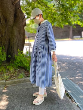 「アイテム（ワンピース/ドレス）」を使った、ゆりさん（レディース・154cm）の夏コーディネート