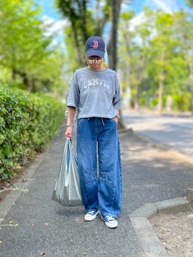 「コンバース」｜ゆりさん（レディース・154cm）の夏コーディネート