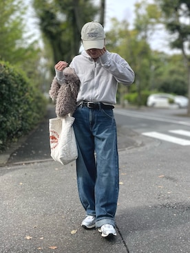 「アイテム（帽子）」を使った、ゆりさん（レディース・154cm）の秋コーディネート