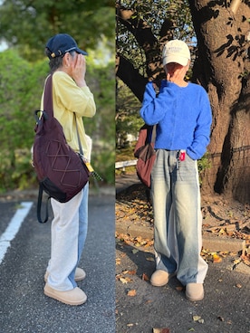 「GLOBAL WORK（グローバルワーク）のアイテム」を使った、ゆりさん（レディース・154cm）の秋コーディネート
