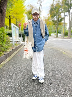 「niko and...（ニコアンド）のアイテム」を使った、ゆりさん（レディース・154cm）の秋コーディネート