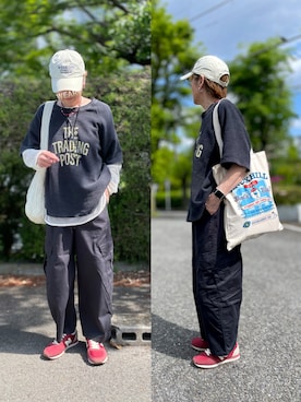 「niko and...（ニコアンド）のアイテム」を使った、ゆりさん（レディース・154cm）の春コーディネート