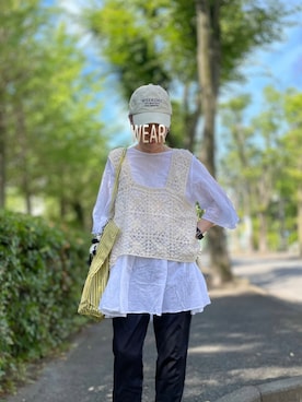 「チュニック」｜ゆりさん（レディース・154cm）の夏コーディネート