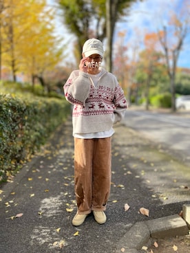 「アイテム（パンツ）」を使った、ゆりさん（レディース・154cm）の秋コーディネート