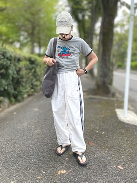 「アイテム（トートバッグ）」を使った、ゆりさん（レディース・154cm）の秋コーディネート