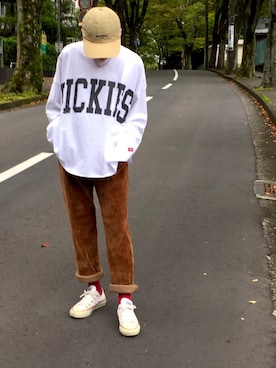 「CONVERSE（コンバース）のconverse（コンバース） ALL STAR OX（オールスターOX）（スニーカー）」を使った、ゆりさん（レディース・154cm）の秋コーディネート