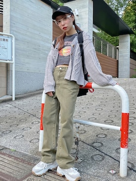 「Candy Stripper（キャンディストリッパー）のアイテム」を使った、ももち・×・さん（レディース・157cm）の秋コーディネート