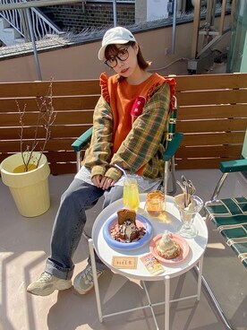 「HOTPING（ホッピン）のアイテム」を使った、ももち・×・さん（レディース・157cm）の春コーディネート