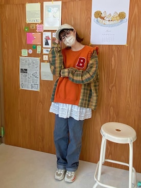 「HOTPING（ホッピン）のアイテム」を使った、ももち・×・さん（レディース・157cm）の春コーディネート