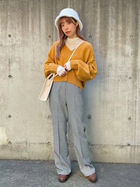 「WEGO（ウィゴー）のアイテム（スラックス）」を使った、ももち・×・さん（レディース・157cm）の秋コーディネート