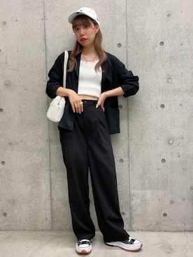 「NIKE（ナイキ）のアイテム（帽子）」を使った、ももち・×・さん（レディース・157cm）の秋コーディネート