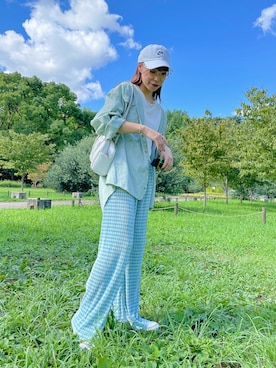 「NIKE（ナイキ）のアイテム（帽子）」を使った、ももち・×・さん（レディース・157cm）の秋コーディネート