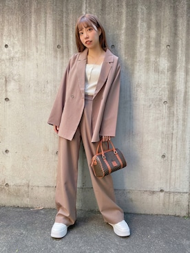 「WEGO（ウィゴー）のアイテム（スラックス）」を使った、ももち・×・さん（レディース・157cm）の夏コーディネート