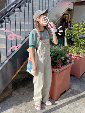 「GAP（ギャップ）のアイテム（帽子）」を使った、ももち・×・さん（レディース・157cm）の秋コーディネート