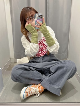 「etsinta（エシンタ）のアイテム」を使った、ももち・×・さん（レディース・157cm）の秋コーディネート