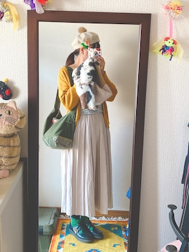 「ハンチング」｜「アイテム（その他シューズ）」を使った、さとこさんです。さん（レディース・165cm）の秋コーディネート
