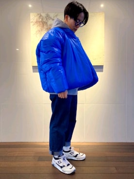 「YEEZY GAP（イージーギャップ）のアイテム」を使った、MALOさん（メンズ・165cm）の冬コーディネート