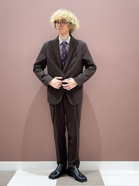 「スーツ」｜ダイチさん（メンズ・168cm）の秋コーディネート