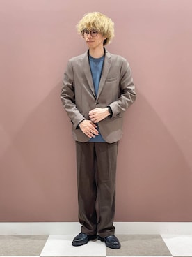 「アイテム（スーツジャケット）」を使った、ダイチさん（メンズ・168cm）の秋コーディネート