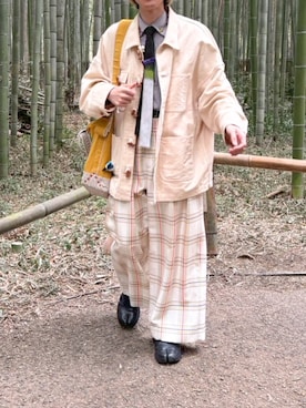 「doublet（ダブレット）のアイテム」を使った、ダイチさん（メンズ・168cm）の春コーディネート