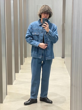 「ITEMS URBANRESEARCH（アイテムズ アーバンリサーチ）のDENIM JACKET TYPE 2nd（デニムジャケット、ブルー系）」を使った、ダイチさん（メンズ・168cm）の春コーディネート