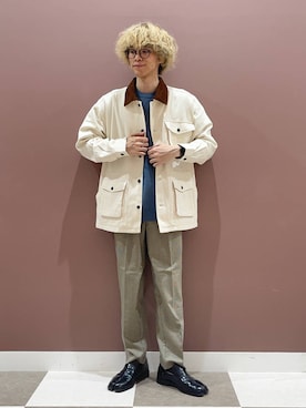 「アイテム（カバーオール）」を使った、ダイチさん（メンズ・168cm）の秋コーディネート