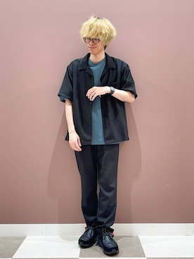 「ITEMS URBANRESEARCH（アイテムズ アーバンリサーチ）の接触冷感 TRストレッチ 半袖ポケTシャツ（Tシャツ/カットソー）」を使った、ダイチさん（メンズ・168cm）の夏コーディネート