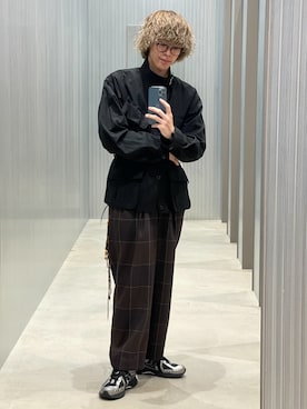 「NEW BALANCE（ニューバランス）のU1906RCF（スニーカー、ブラック系）」を使った、ダイチさん（メンズ・168cm）の春コーディネート