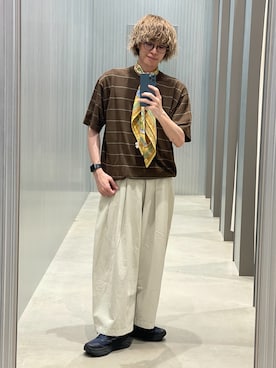 「HOKA（ホカ）のアイテム」を使った、ダイチさん（メンズ・168cm）の春コーディネート